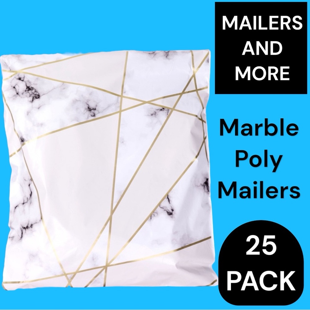 25 10X13 Marble Poly Mailers PRICE IS FIRM - Picture 3 of 11